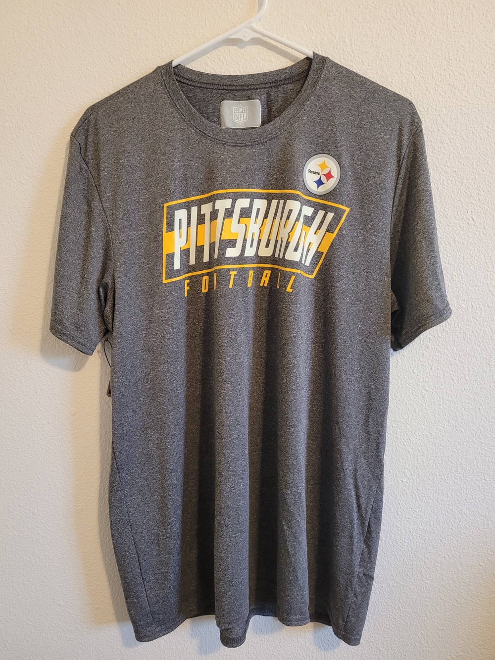 NFL Pittsburgh Steelers Gray Short-Sleeve Tee #340